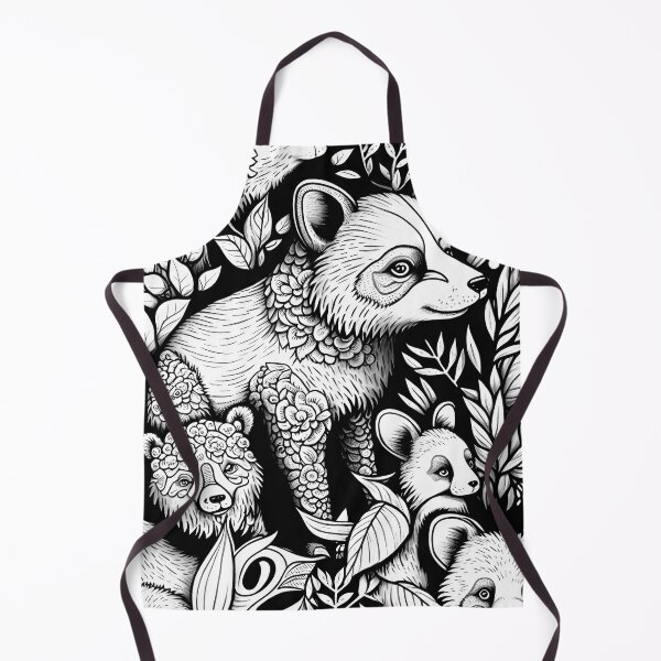 Item preview, Cute Fox Pattern / Black and white designed and sold by MonkStudio.