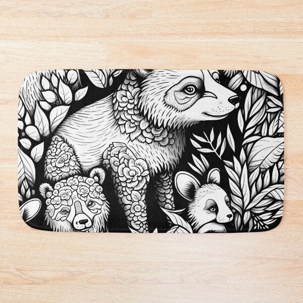 Item preview, Cute Fox Pattern / Black and white designed and sold by MonkStudio.