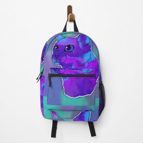 Item preview, Blue and Purple Tie Dye Cat designed and sold by CreationsByBear.