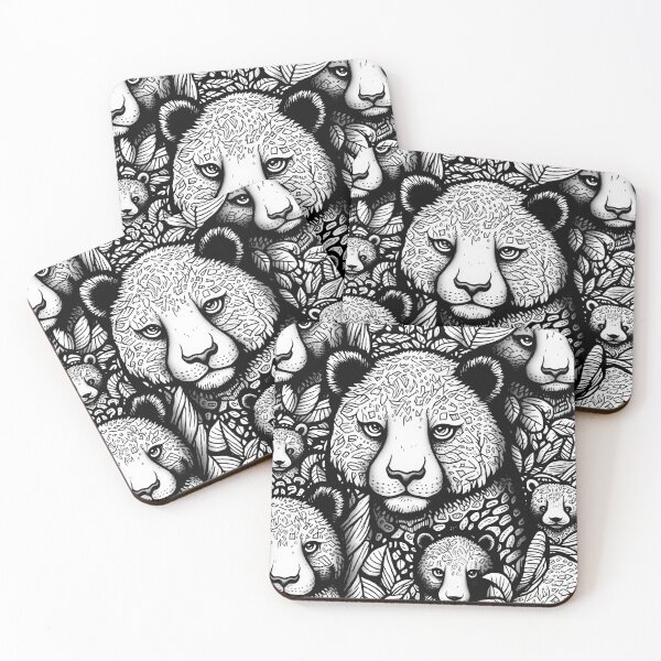 Item preview, Leopard Pattern / Black and white designed and sold by MonkStudio.