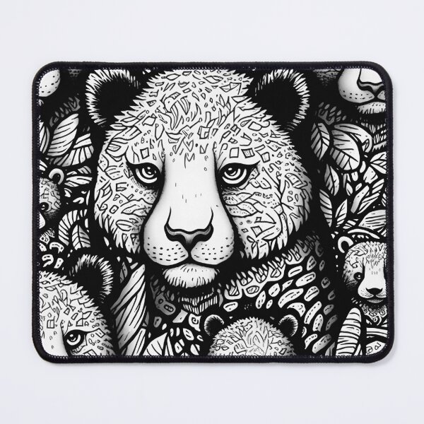 Item preview, Leopard Pattern / Black and white designed and sold by MonkStudio.