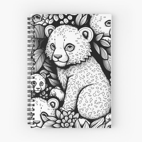 Aperçu de l'œuvre Motif Léopard Cub / Noir et blanc créée et vendue par MonkStudio.