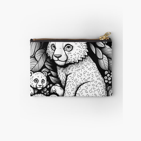 Item preview, Leopard Cub Pattern / Black and white designed and sold by MonkStudio.