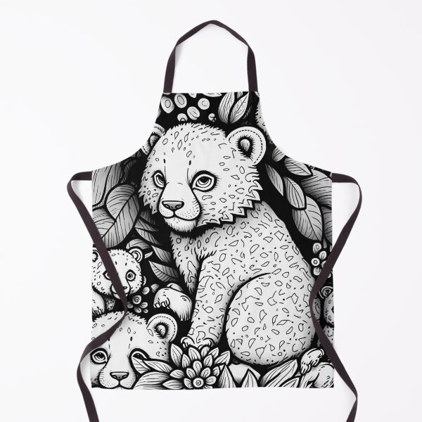 Item preview, Leopard Cub Pattern / Black and white designed and sold by MonkStudio.