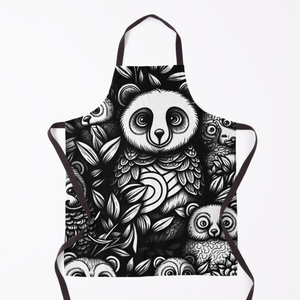 Item preview, Creatures in woods doodles Pattern / Black and white designed and sold by MonkStudio.