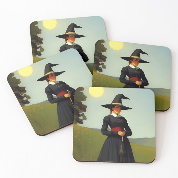 Item preview, Witchcraft Witchy Decor Witch Decor Wiccan Art Pretty Witch Art Magical Witch hat Girl Magic designed and sold by CattlettArt.