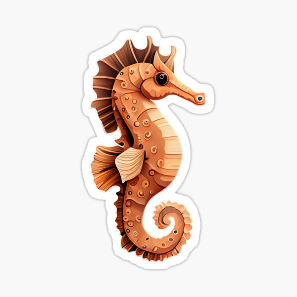 Artikel-Vorschau von Cute Beautiful Cartoon Seahorse, designt und verkauft von Polygonist.