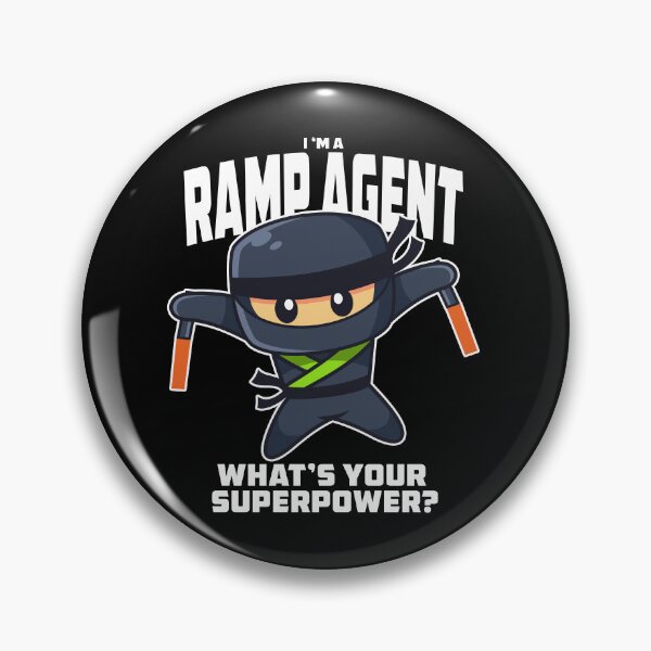 Item preview, Funny Aviation TRC Ramp Agent Ninja Cartoon designed and sold by Ikaroots.