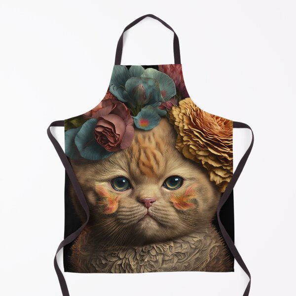 Item preview, Lovely cat (Kitten ) vintage flowers portrait frame 16 designed and sold by jetaiart.