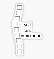 Curved and Beautiful Sticker