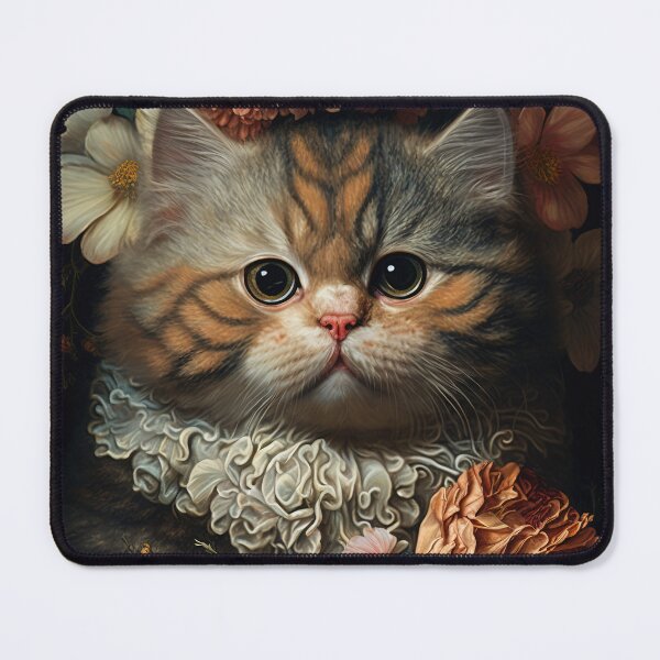 Item preview, Lovely cat (Kitten ) vintage flowers portrait frame 17 designed and sold by jetaiart.