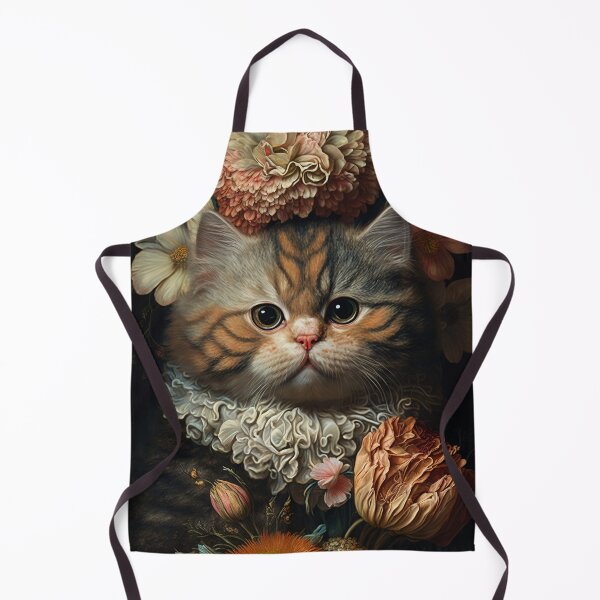 Item preview, Lovely cat (Kitten ) vintage flowers portrait frame 17 designed and sold by jetaiart.