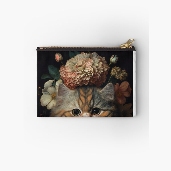 Item preview, Lovely cat (Kitten ) vintage flowers portrait frame 17 designed and sold by jetaiart.