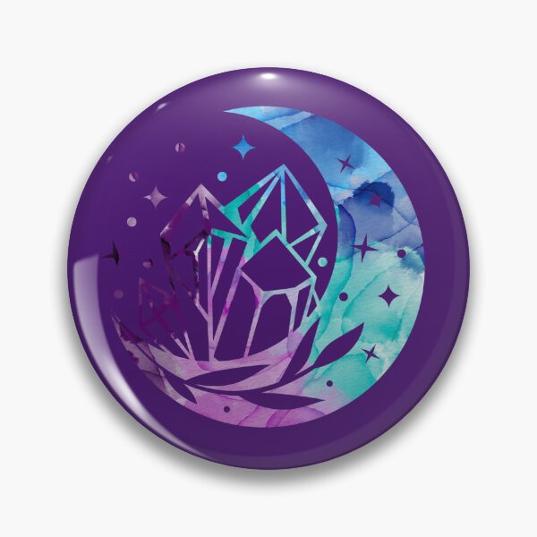 Item preview, Watercolor Crystal Moon designed and sold by moonrunesshop.