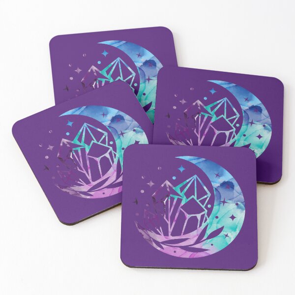 Item preview, Watercolor Crystal Moon designed and sold by moonrunesshop.