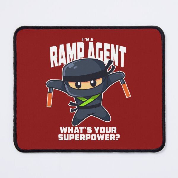 Item preview, Funny Aviation TRC Ramp Agent Ninja Cartoon designed and sold by Ikaroots.