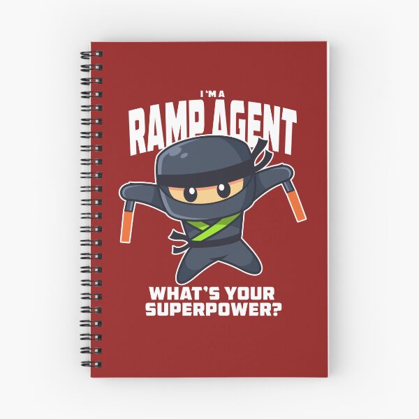 Item preview, Funny Aviation TRC Ramp Agent Ninja Cartoon designed and sold by Ikaroots.