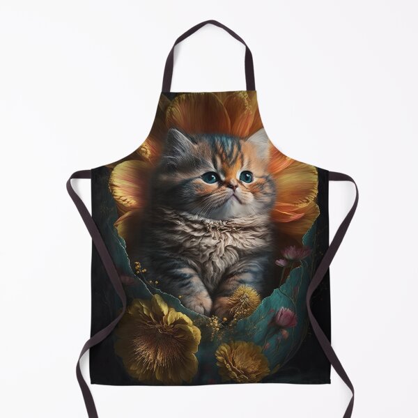 Item preview, Lovely cat (Kitten ) vintage flowers portrait frame 19 designed and sold by jetaiart.