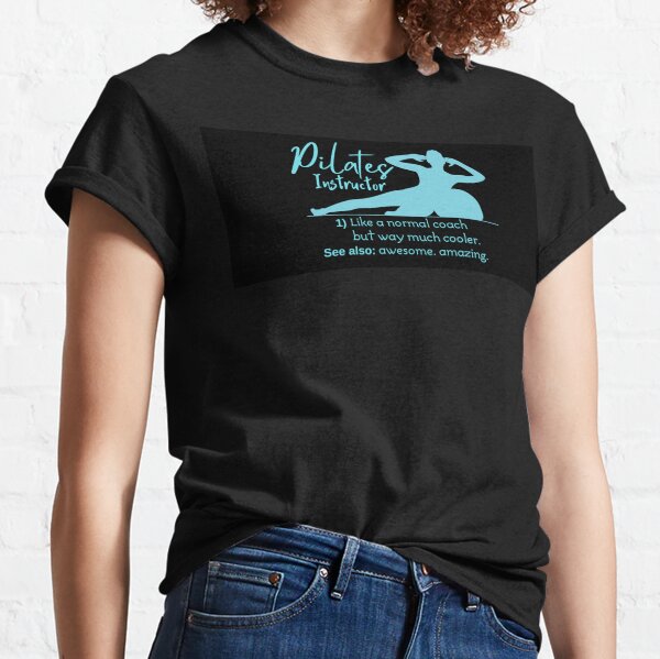 Womens Funny Pilates Apparel - Cute Pilates Instructor Design V-Neck T-Shirt