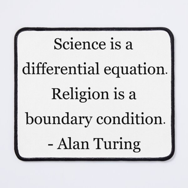 Item preview, Alan Turing Quote on Religion & Science designed and sold by CyberWindow.