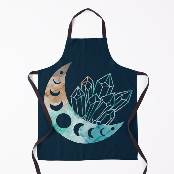 Item preview, Watercolor Crystal Moon with Moon Phases designed and sold by moonrunesshop.