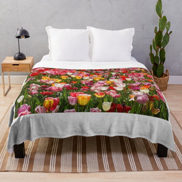 Item preview, Colorful blooming tulips (Tulipa), flowerbed, Germany designed and sold by Torsten Krüger.
