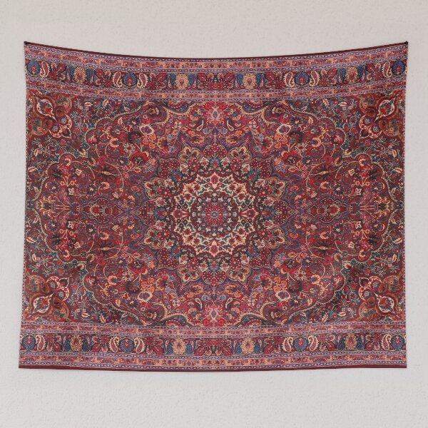 Item preview, Magenta and Azure Field of Flowers | Persian Rug  designed and sold by wildtribe.