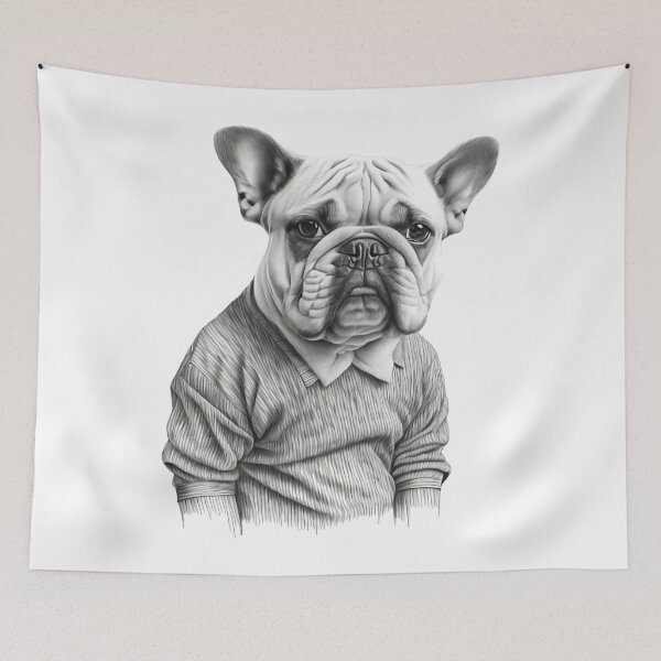 Item preview, Bulldog wear Shirts Bulldog Human Style Black and White designed and sold by MaxEXP.