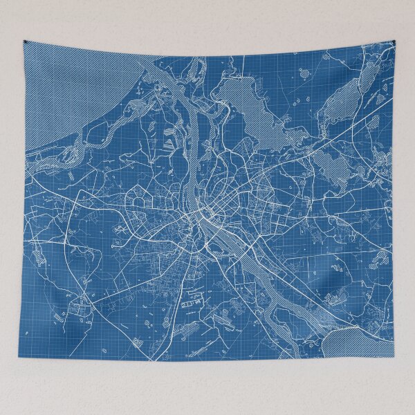 Item preview, Riga City Map of Latvia - Blueprint designed and sold by deMAP.