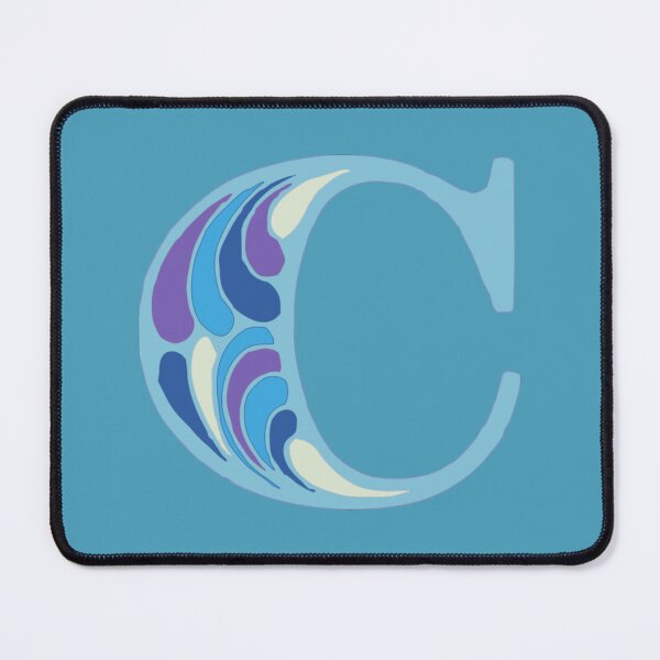 Item preview, Letter C Fancy Monogram Hippie Initial Blue designed and sold by everything4eva.