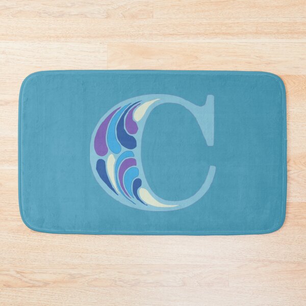 Item preview, Letter C Fancy Monogram Hippie Initial Blue designed and sold by everything4eva.
