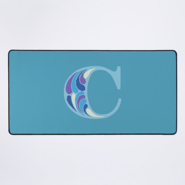 Item preview, Letter C Fancy Monogram Hippie Initial Blue designed and sold by everything4eva.