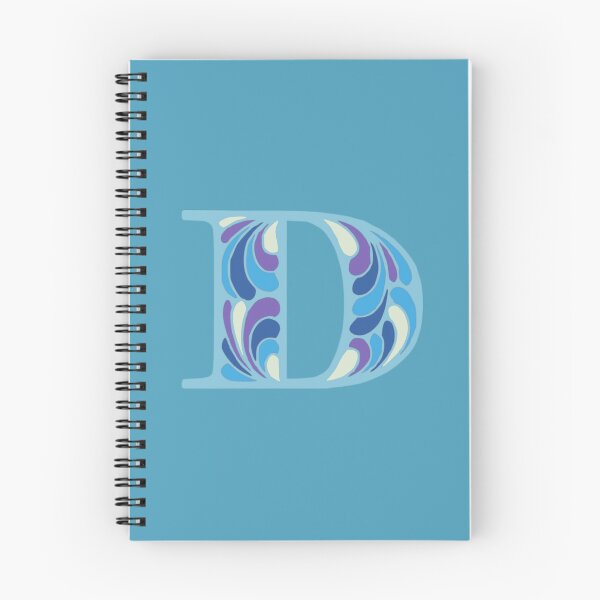 Item preview, Letter D Fancy Monogram Hippie Initial Blue designed and sold by everything4eva.
