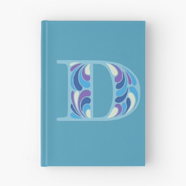 Item preview, Letter D Fancy Monogram Hippie Initial Blue designed and sold by everything4eva.