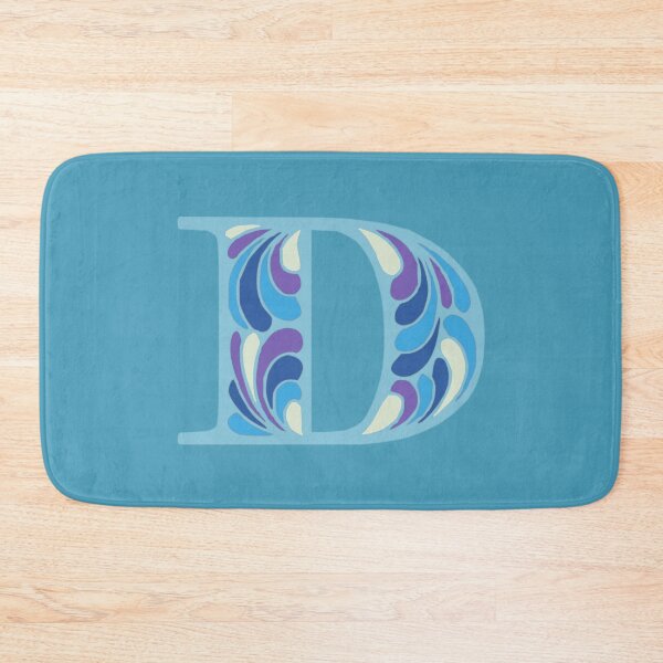 Item preview, Letter D Fancy Monogram Hippie Initial Blue designed and sold by everything4eva.