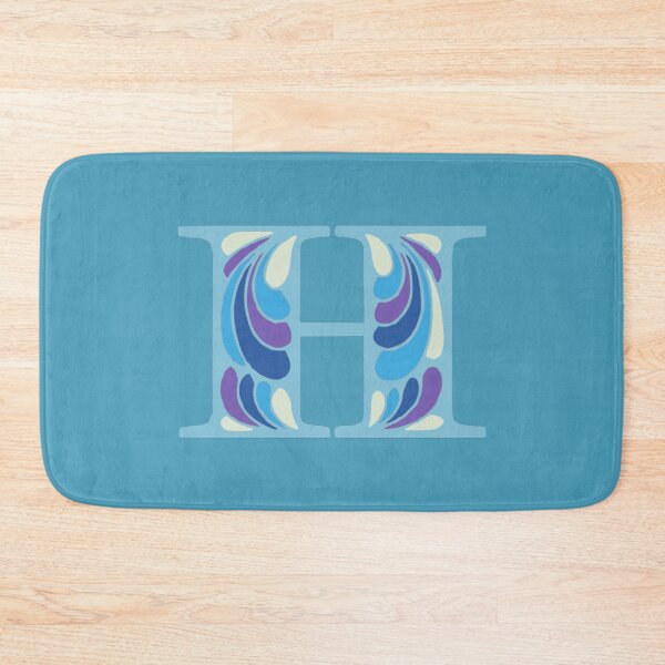 Item preview, Letter H Fancy Monogram Hippie Initial Blue designed and sold by everything4eva.