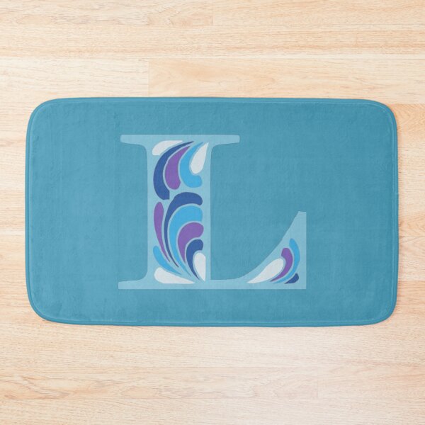 Item preview, Letter L Fancy Monogram Hippie Initial Blue designed and sold by everything4eva.