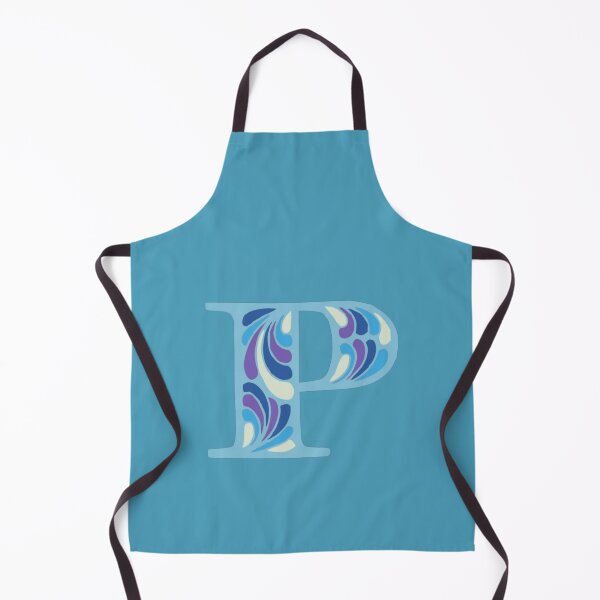 Item preview, Letter P Fancy Monogram Hippie Initial Blue designed and sold by everything4eva.