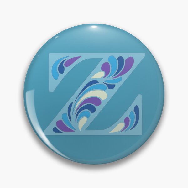 Item preview, Letter Z Fancy Monogram Hippie Initial Blue designed and sold by everything4eva.