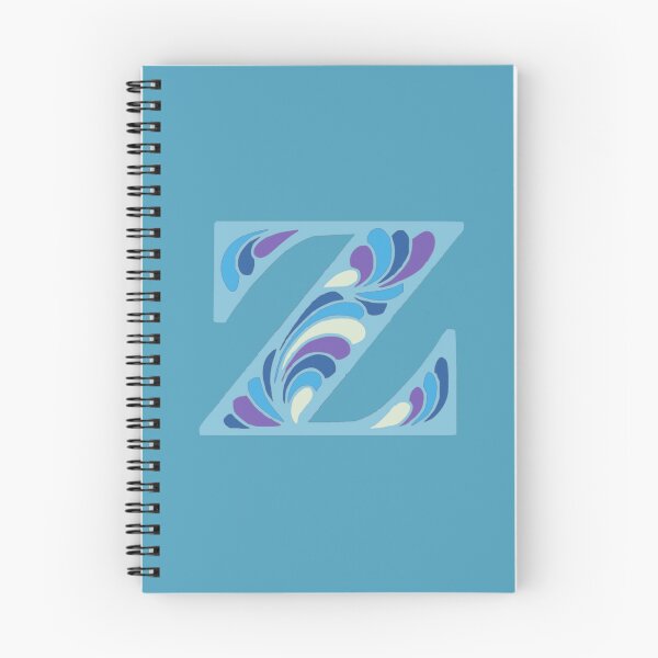 Item preview, Letter Z Fancy Monogram Hippie Initial Blue designed and sold by everything4eva.