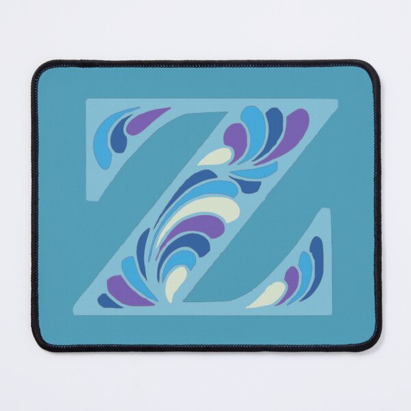 Item preview, Letter Z Fancy Monogram Hippie Initial Blue designed and sold by everything4eva.