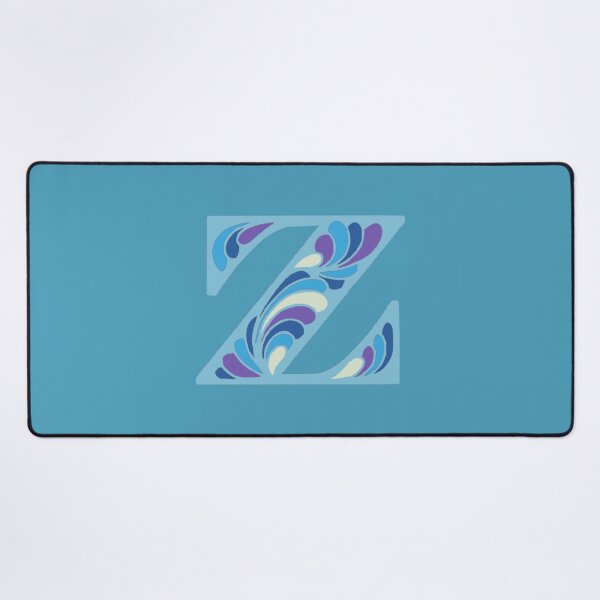 Item preview, Letter Z Fancy Monogram Hippie Initial Blue designed and sold by everything4eva.