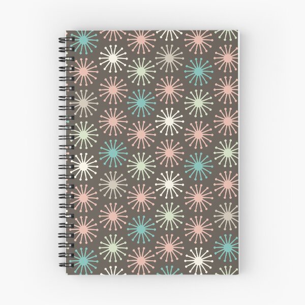 Item preview, Midcentury Molecules Atomic Retro Dot Pattern Gray Taupe Pink Turquoise Mint designed and sold by kierkegaard.
