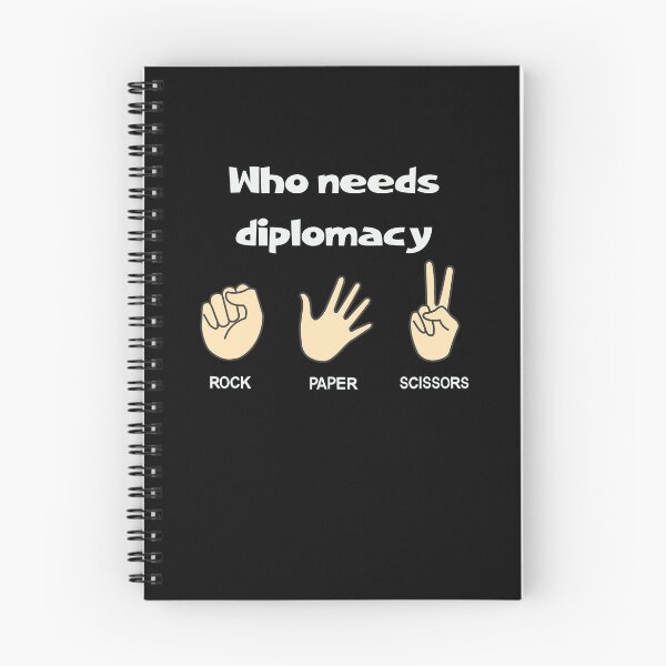 Item preview, Who needs diplomacy with Rock, Scissors, Paper Hands Design designed and sold by ElLocoMus.