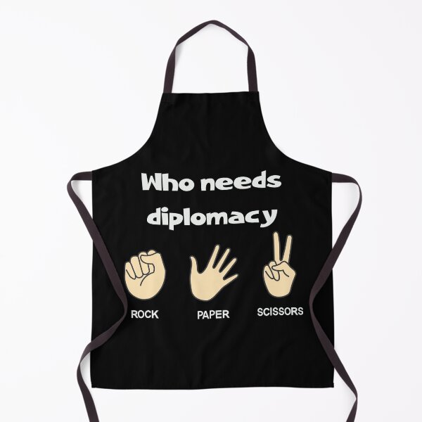Item preview, Who needs diplomacy with Rock, Scissors, Paper Hands Design designed and sold by ElLocoMus.