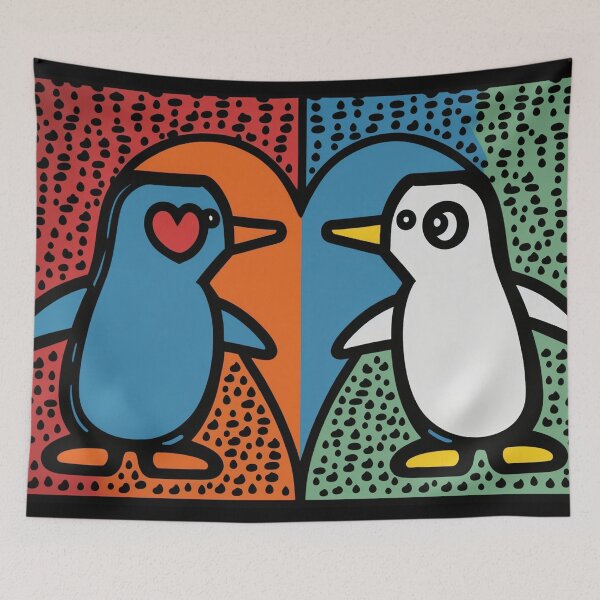 Aperçu de l'œuvre Tu es mon pingouin, mes adorables amoureux créée et vendue par NxtGenArt.