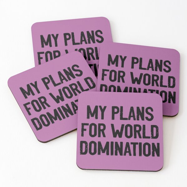 Item preview, My Plans For World Domination Hilarious designed and sold by Sour Soul.