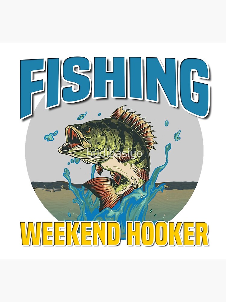 Weekend Hooker Funny Fishing Shirt for anglers Zip Pouch
