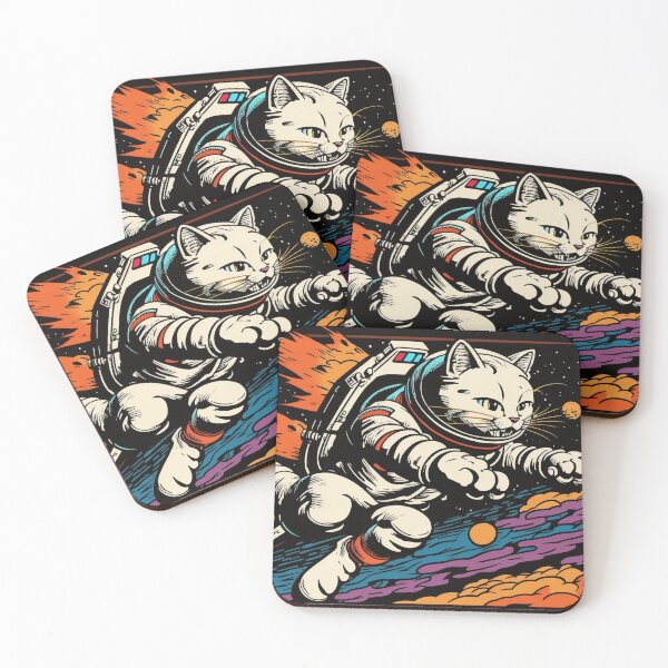 Item preview, Astronaut cat flying through space designed and sold by NxtGenArt.