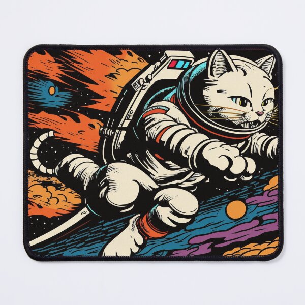 Item preview, Astronaut cat flying through space designed and sold by NxtGenArt.